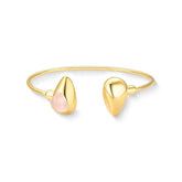 PULSEIRA PEDRA CABOCHÃO FORMATO GOTA DETALHES DOURADO